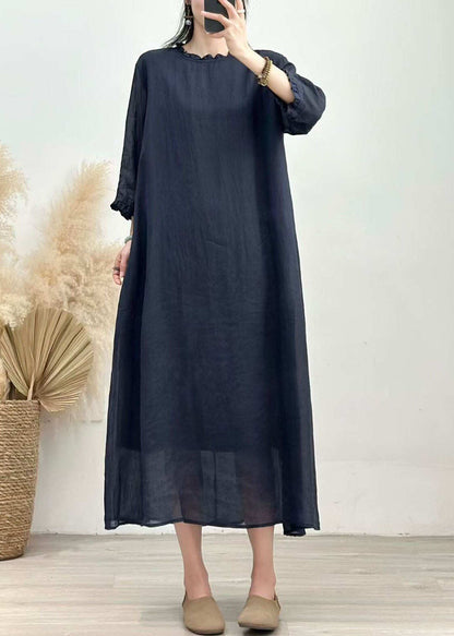 Beautiful White Ruffled Patchwork Linen Dresses Summer